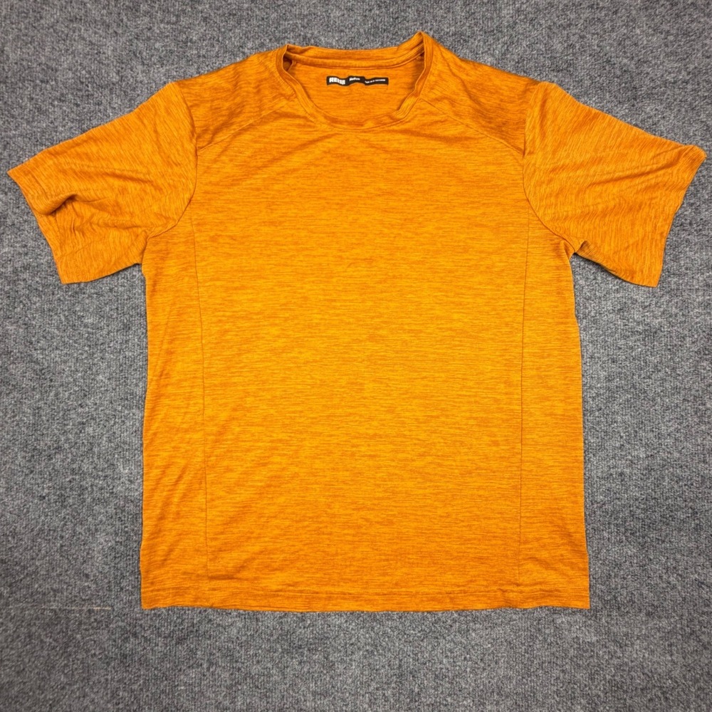 REI Co-op Mens Active T-Shirt Medium Orange Heathered Polyester Performance Tee